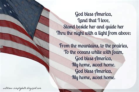 god bless america with lyrics